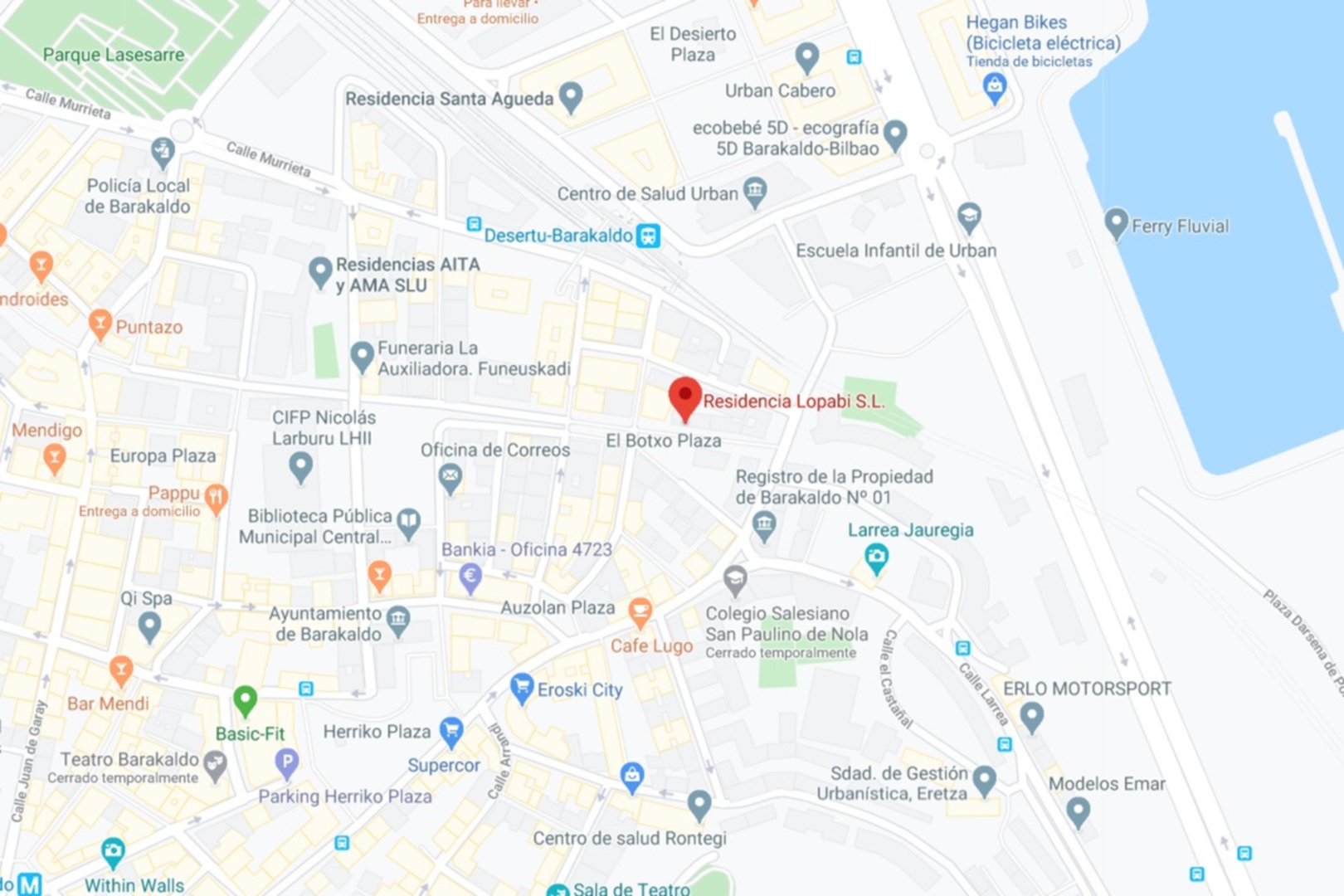 mapa Residencia para mayores Lopabi