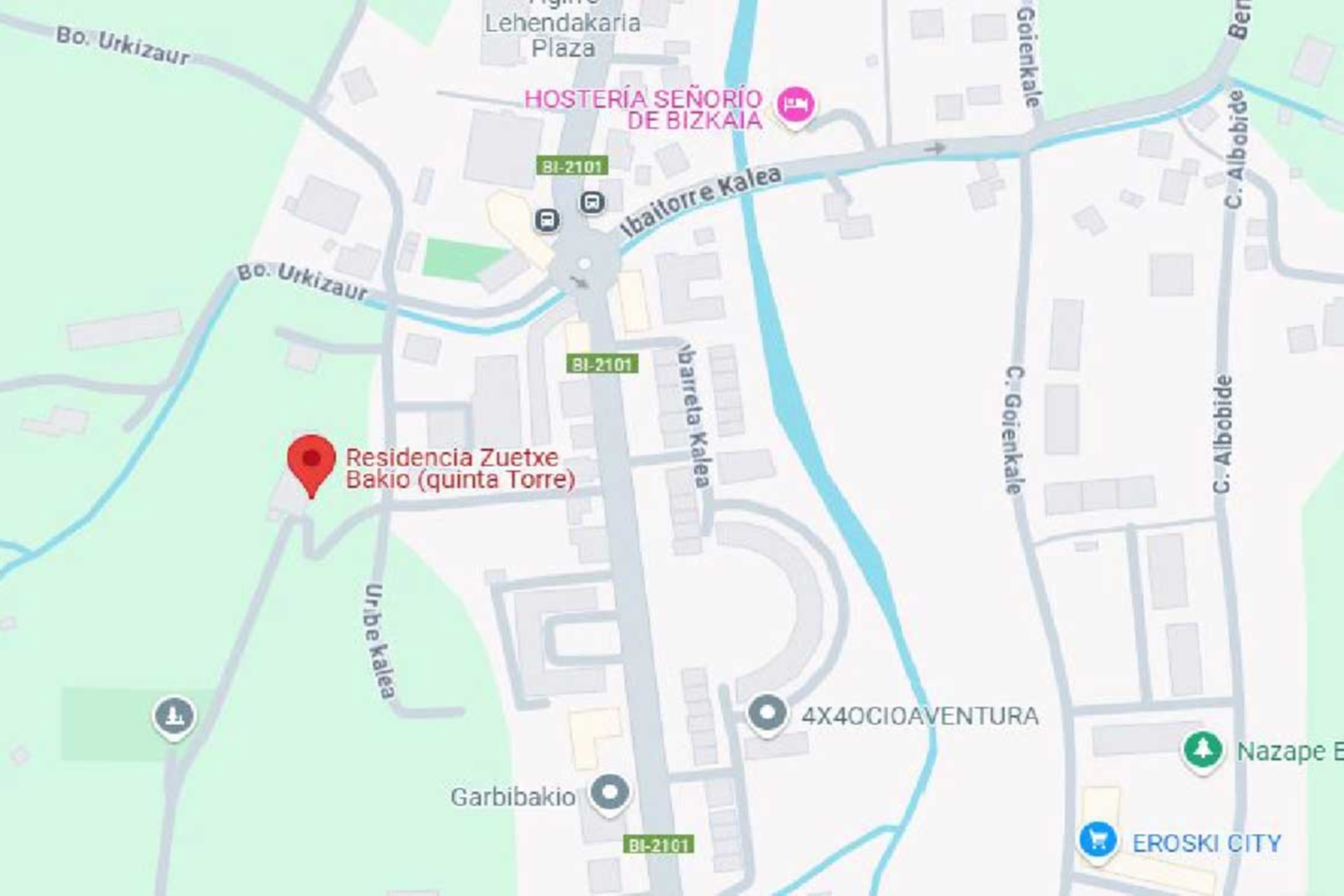 mapa Residencia para mayores Zuetxe